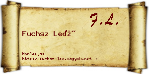 Fuchsz Leó névjegykártya